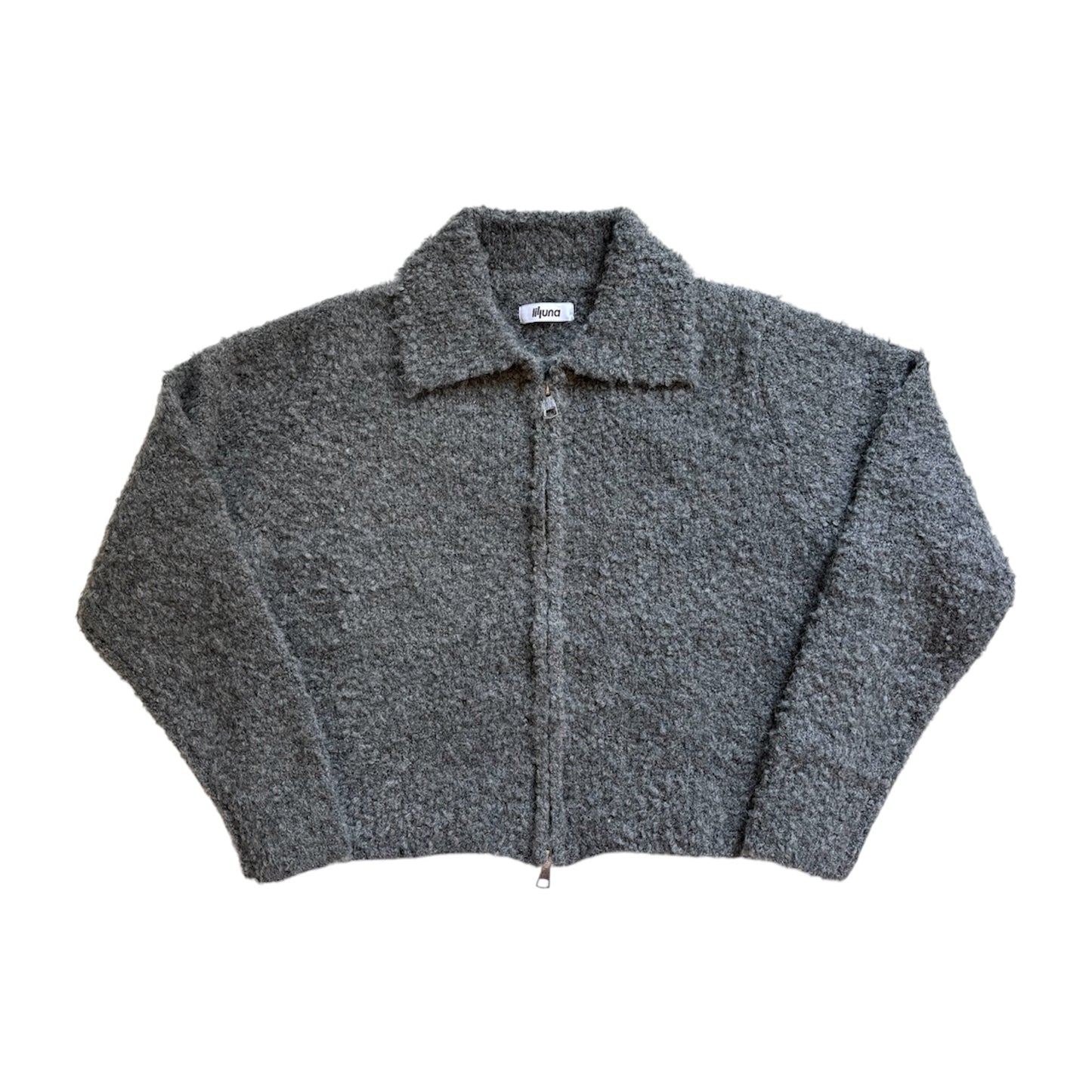 wool blend shaggy cardigan