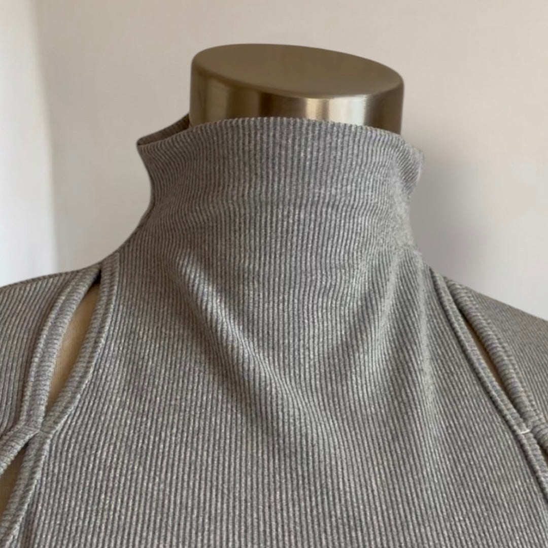 flare sleeve cutout pullover