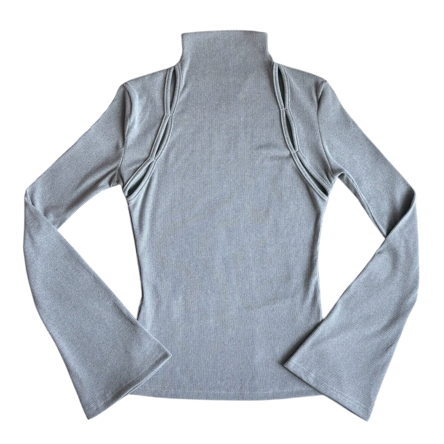 flare sleeve cutout pullover