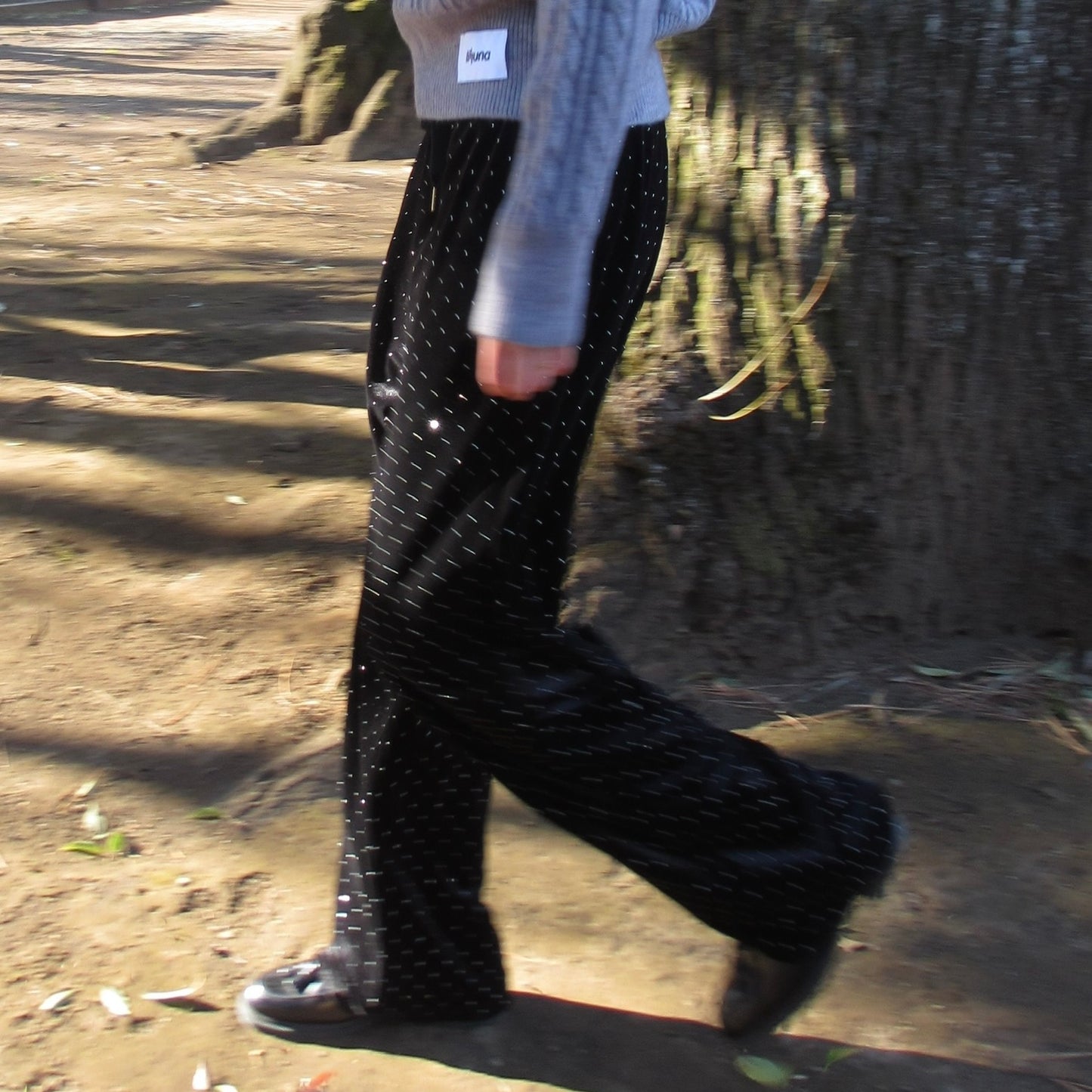 aurora stone velvet relax pants