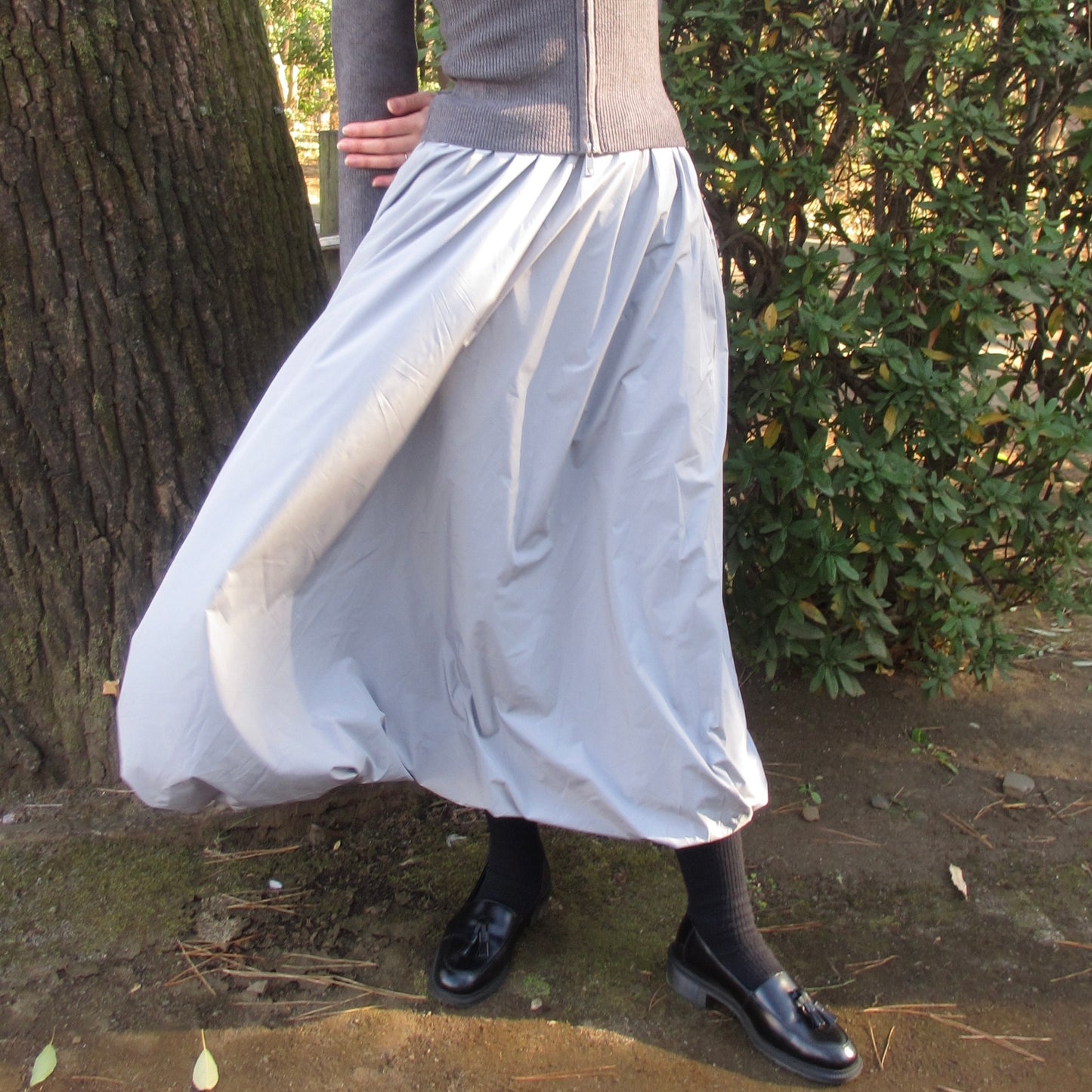 gray umbrella skirt