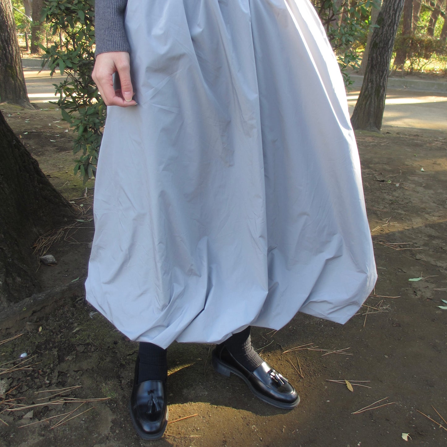 gray umbrella skirt