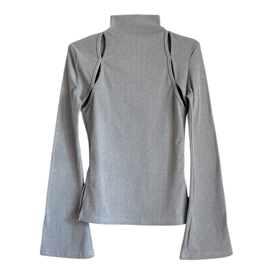 flare sleeve cutout pullover