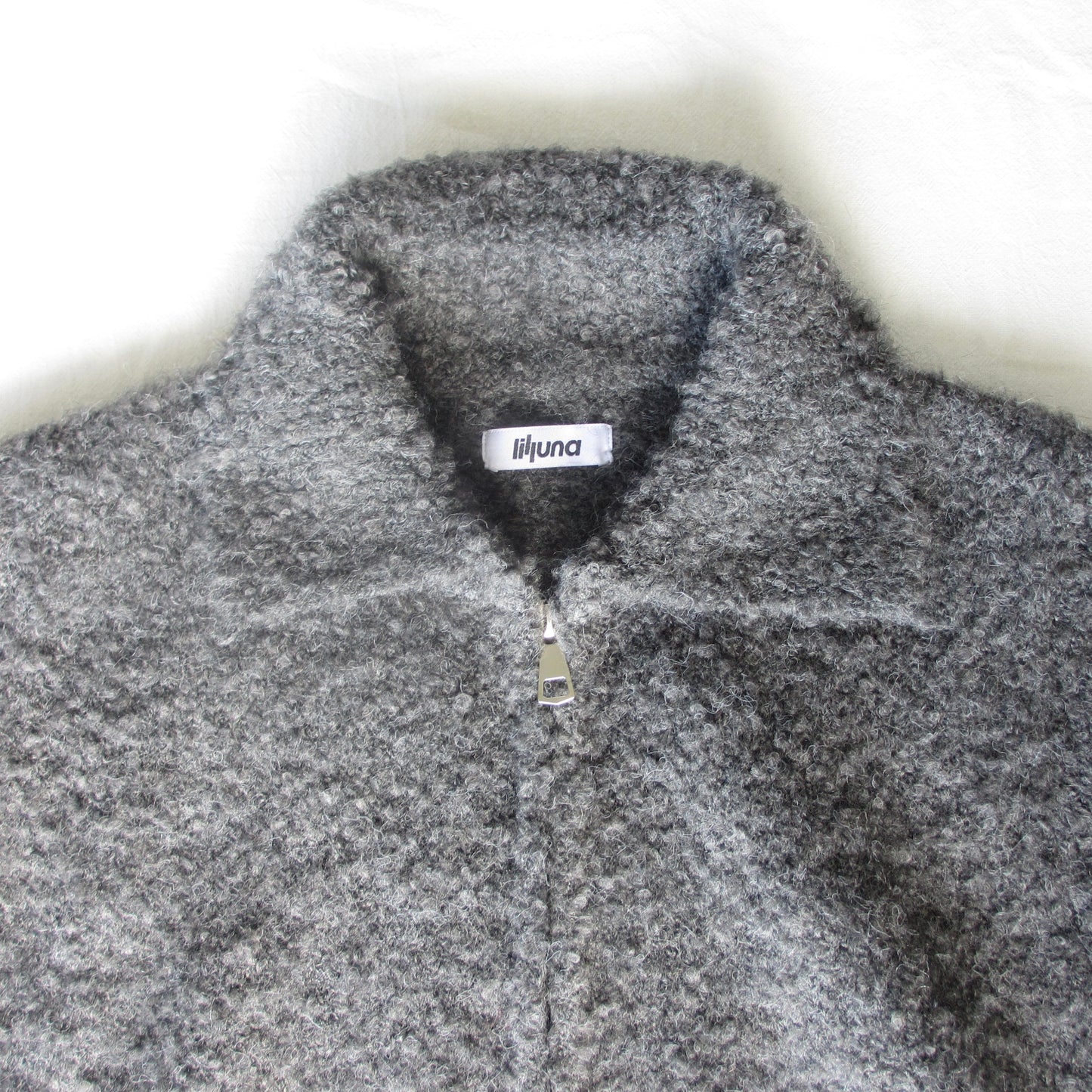 wool blend shaggy cardigan