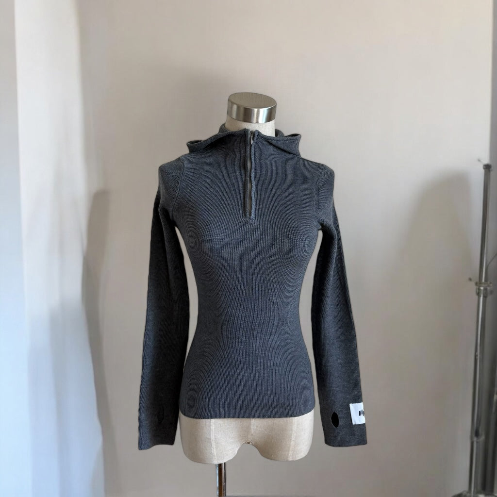 half zip hoodie sweater