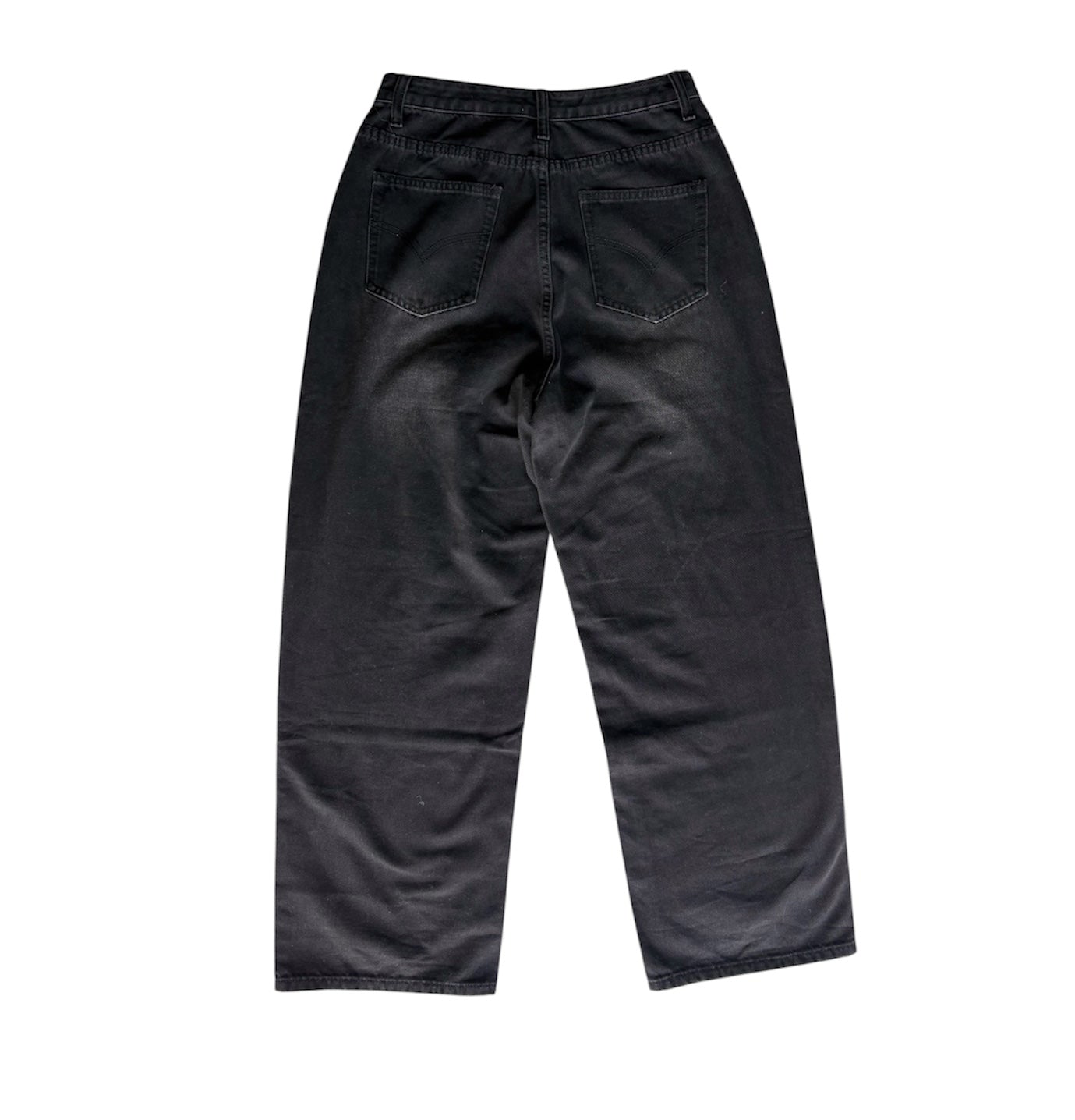 baggy black denim pants