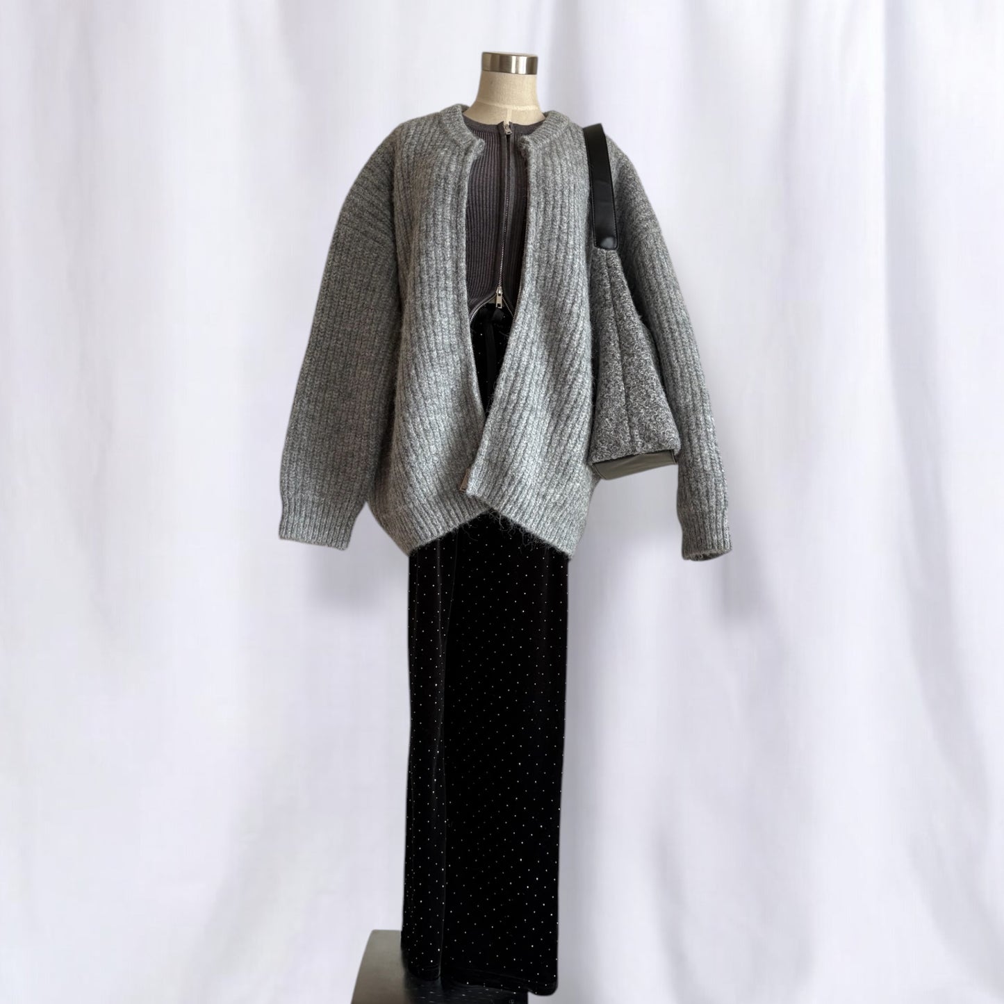 aurora stone velvet relax pants