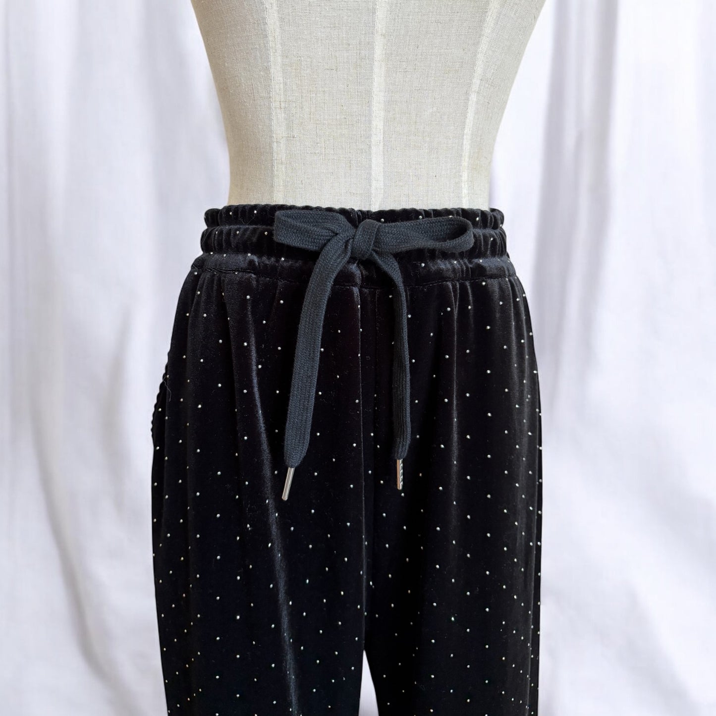 aurora stone velvet relax pants
