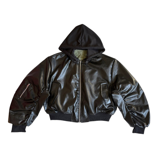 loose leather jakcet